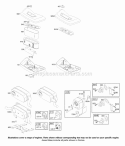 Air Cleaner Muffler Diagram and Parts List for 42B707-2265-E1  Briggs and Stratton Engine